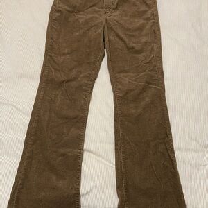 Women’s Uniqlo Brown Corduroy Flare High-waisted Pants